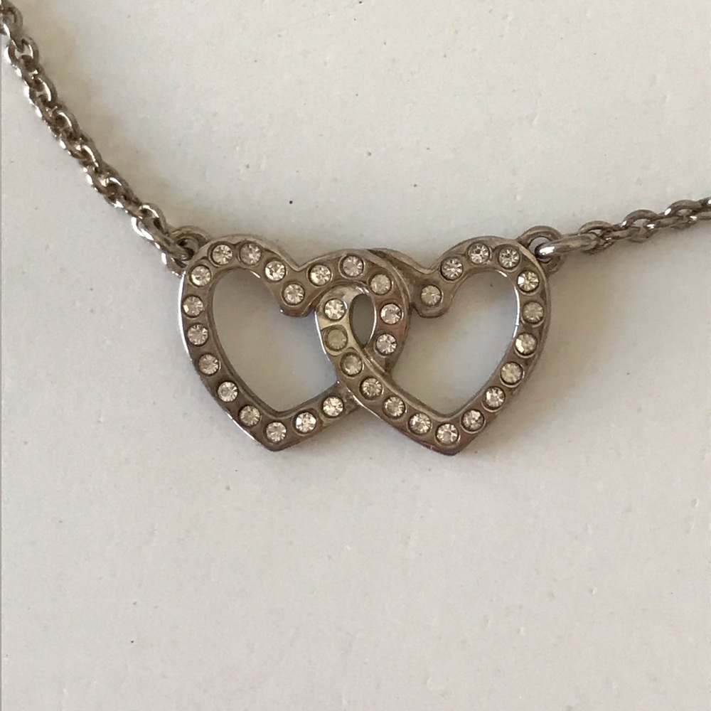Double heart necklace